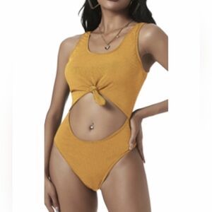 3/$25 Zaful One Piece Yellow Swimsuit - 8